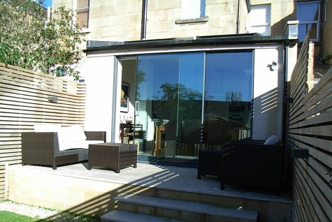 Kitchen extension into garden of terraced house